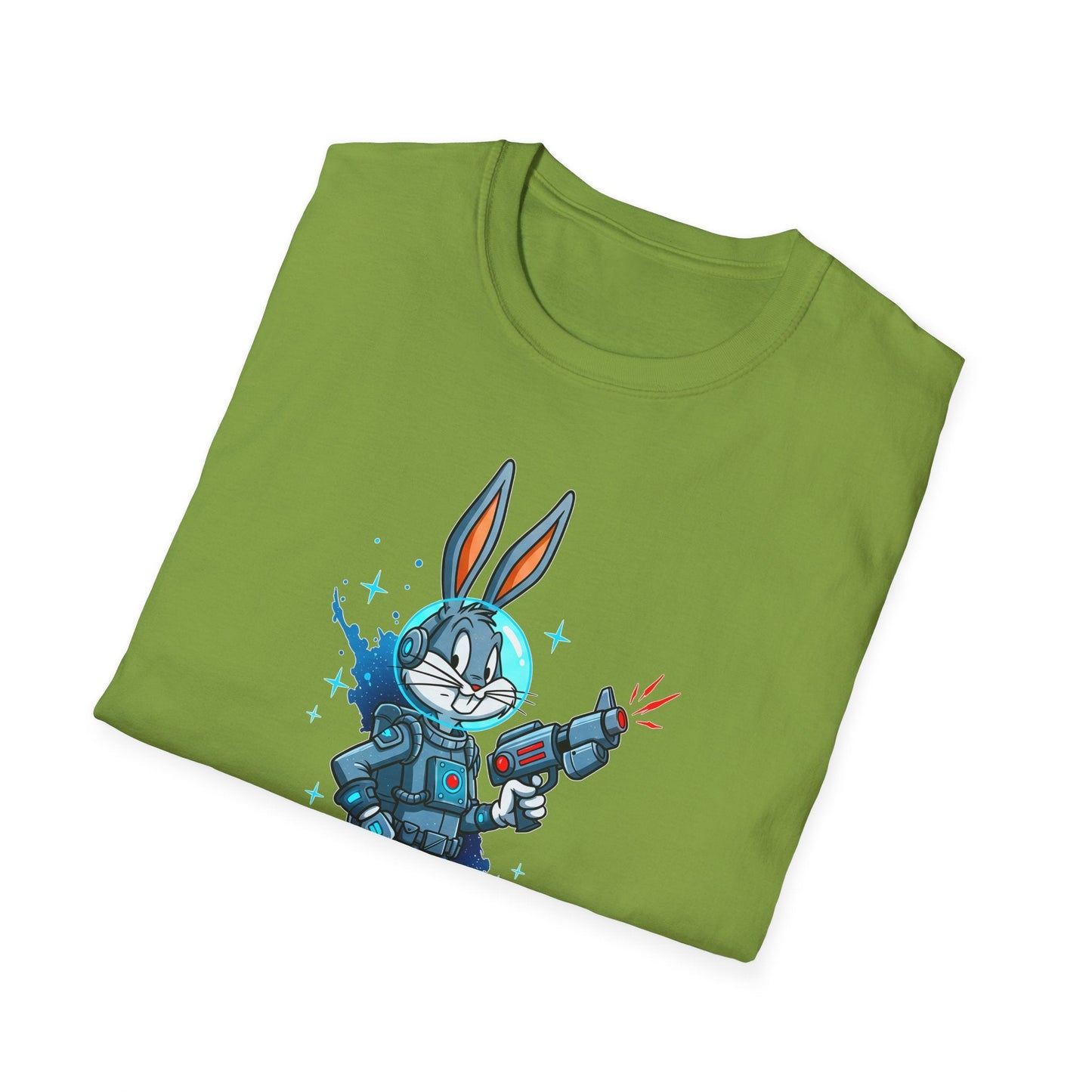 Bugs Bunny Shirt Unisex Gildan Softstyle 64000 Cartoon Tee 100 Percent Ring Spun Cotton