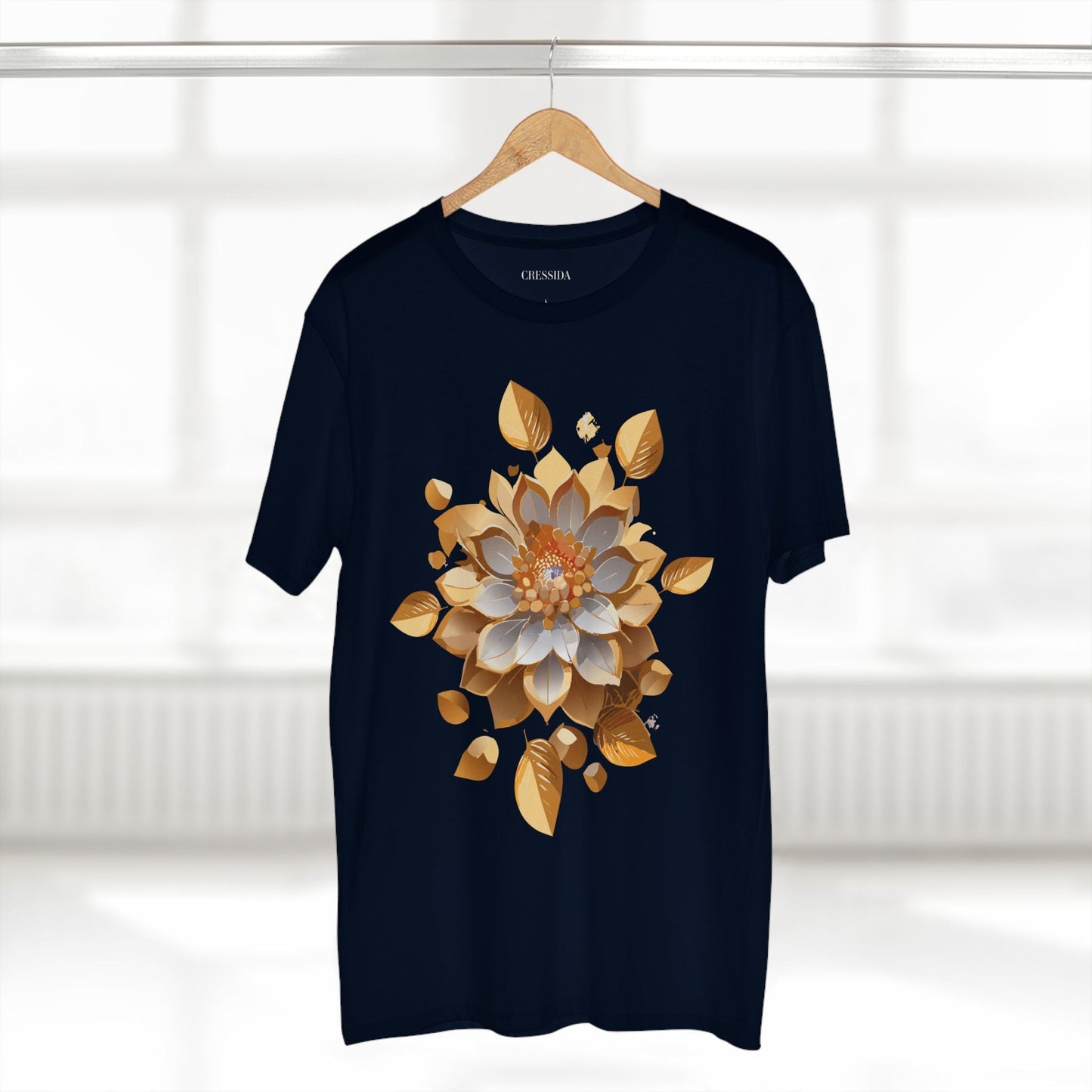 Floral Graphic T-Shirt Unisex 100 Cotton Art Design with Antique Flowers Tee 7