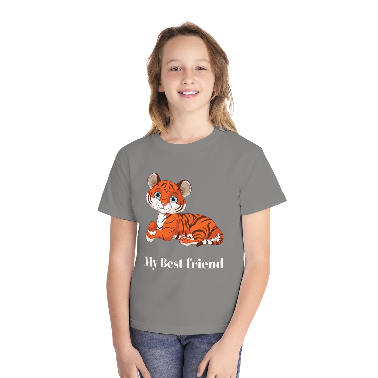 Camiseta juvenil con tigre bebé