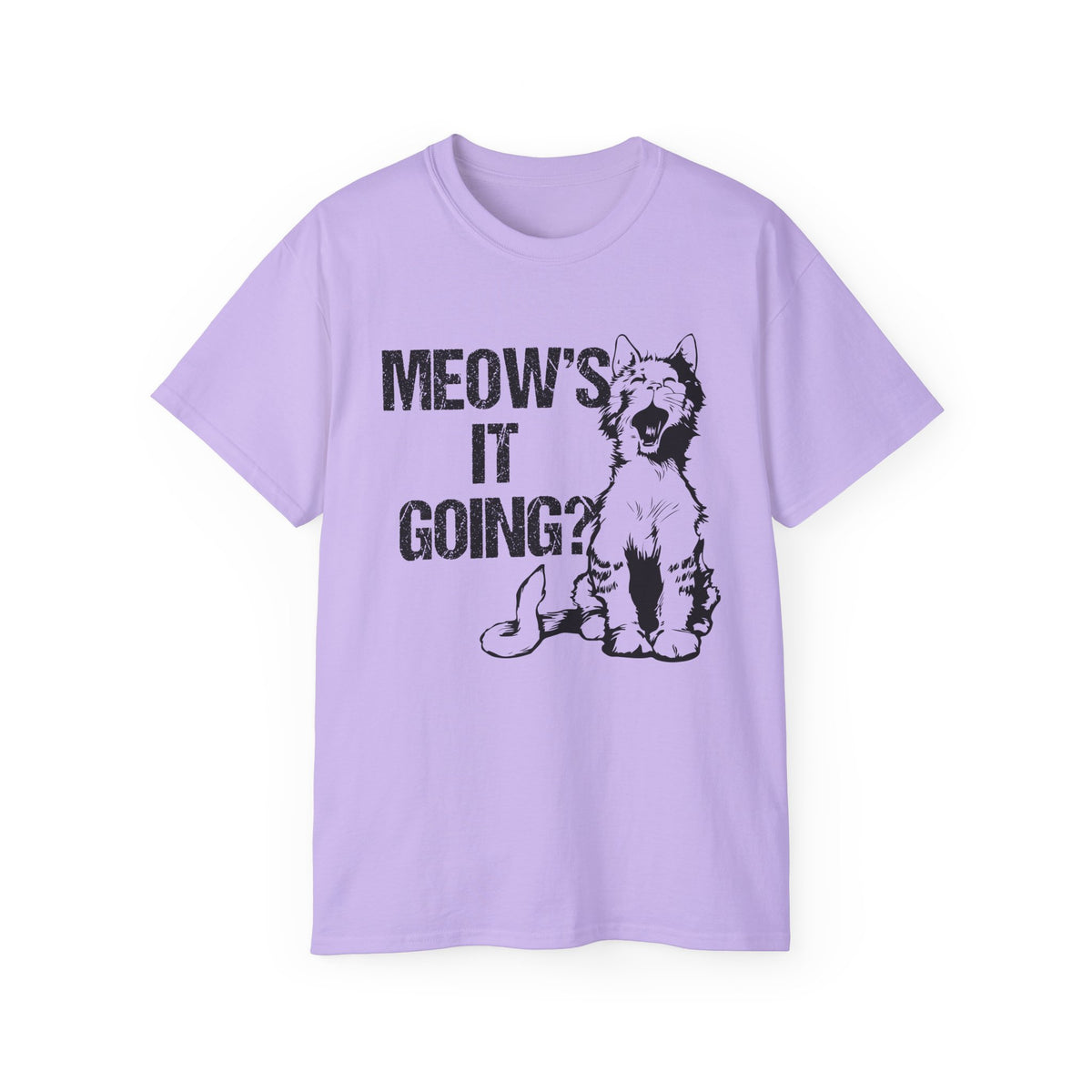Meow's It Going? Cat Graphic Tee | Vintage Kitten Illustration