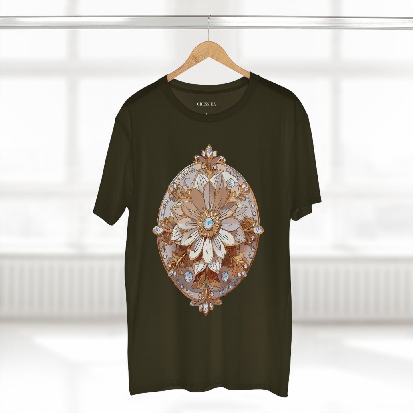 Floral Graphic T-Shirt Unisex 100 Cotton Art Design with Antique Flowers Tee 12