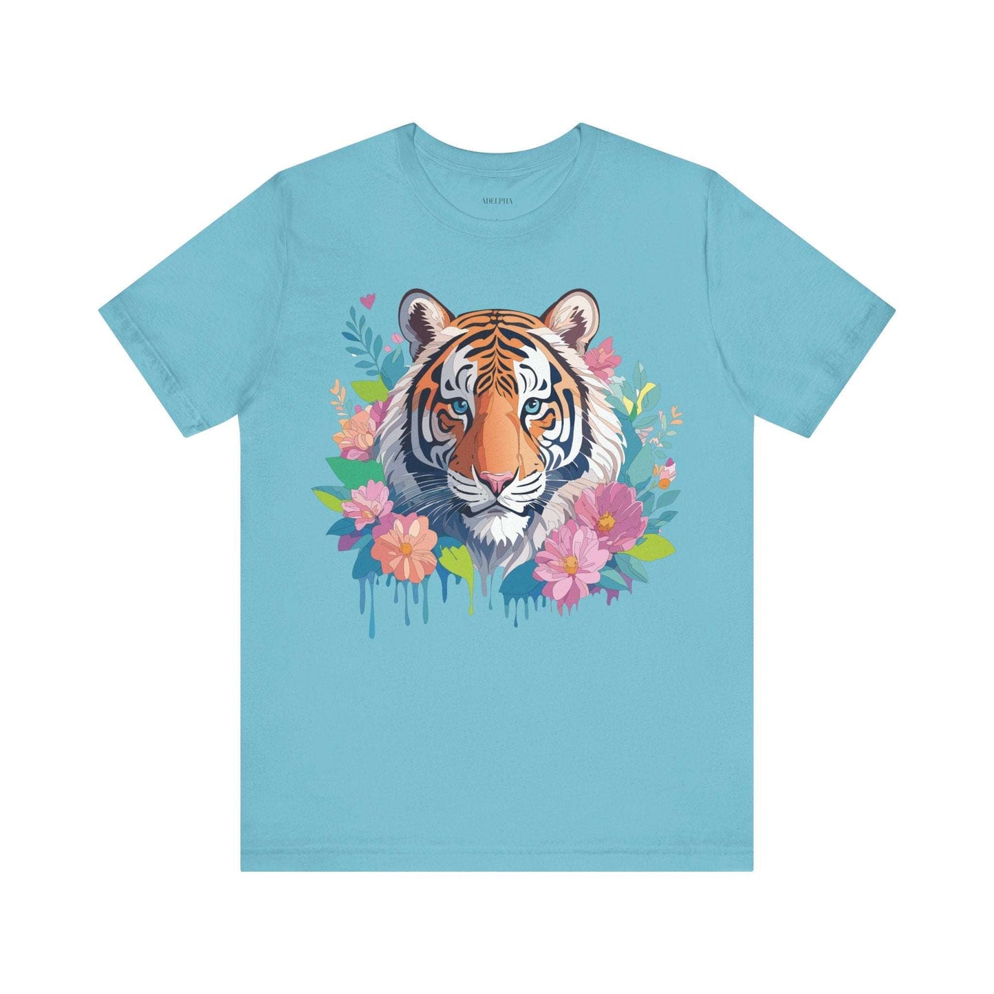 Tiger Graphic Tee Unisex Short Sleeve Shirt By Adelpha Art Design Vintage Inspired