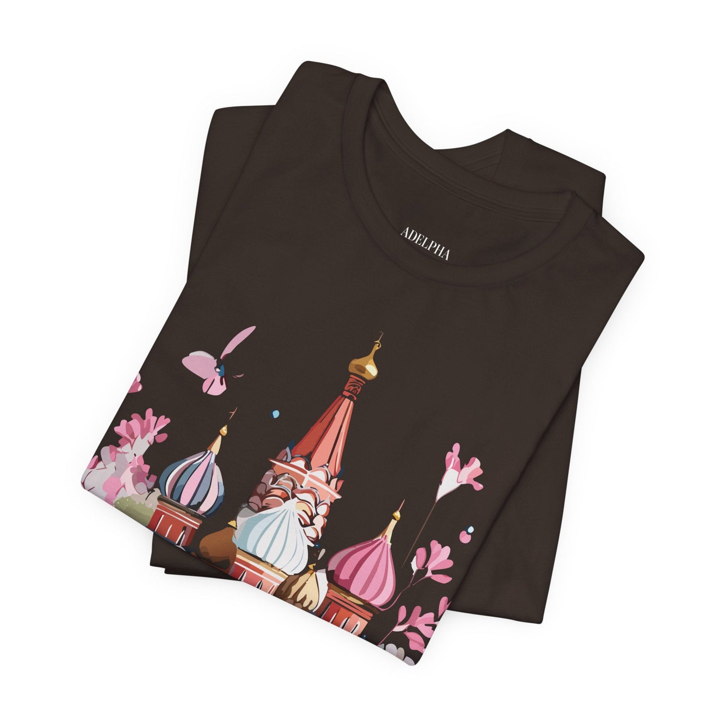 Unisex Moscow Tourist Shirt Graphic Tee By Adelpha Vintage Inspired Art For Everyday Wear