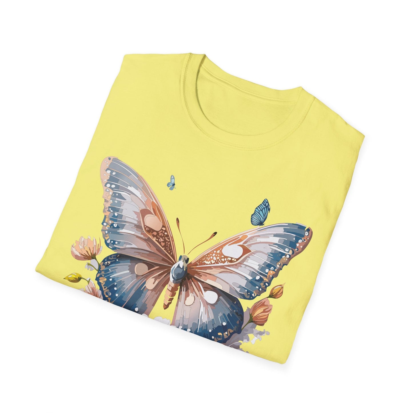 Butterfly Shirt Unisex Monarch Design Gildan 64000 Ring Spun Cotton Softstyle Tee For Comfort
