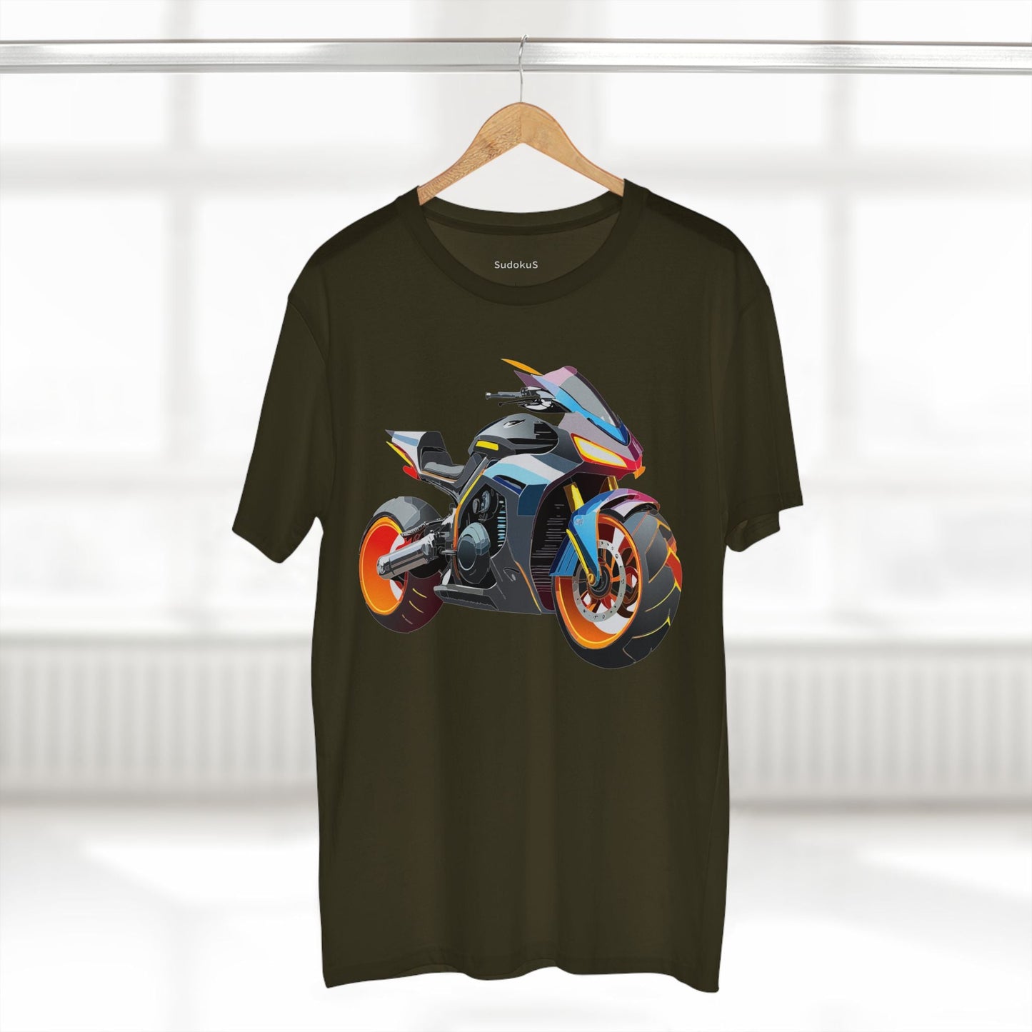 Moto Bike Graphic Unisex 100 Cotton Staple Tee 19