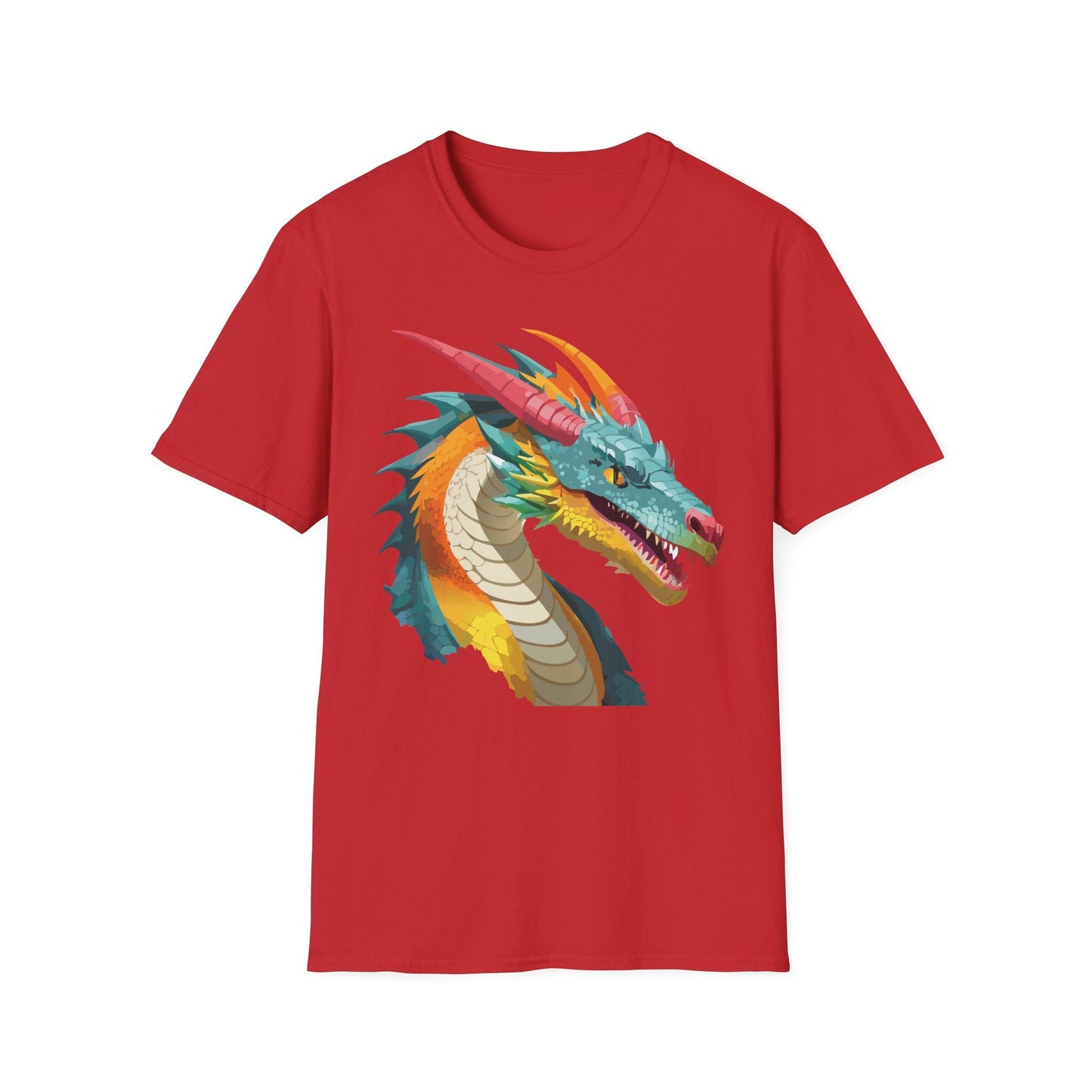 Dragon T Shirt Unisex Softstyle Art Design Tee With Animals Theme Gildan 64000 Premium Quality