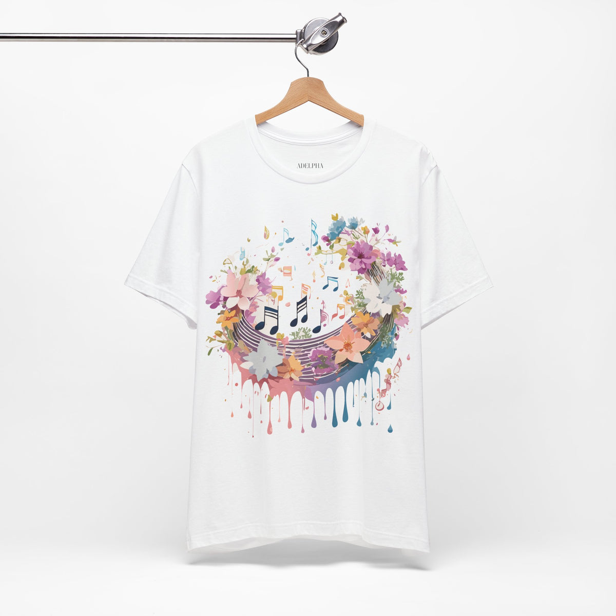 Music Graphic Unisex Cotton Bella+Canvas Tee with Art Design m78