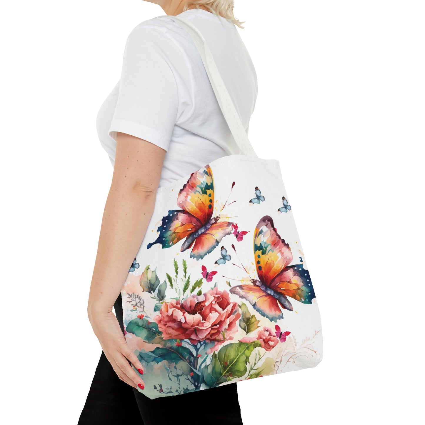 Canvas Bag with Butterfly Prints