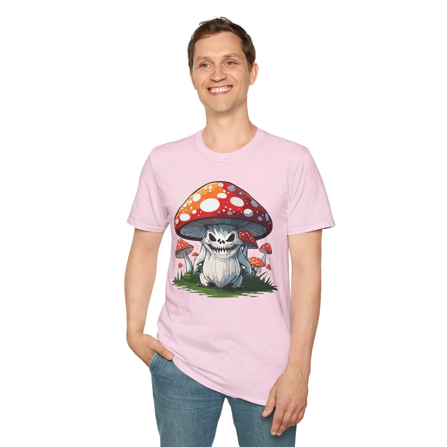 Mashroom Tee Shirt Unisex Softstyle 64000 100 Percent Ring Spun Cotton Funny Mashroom Fungus Design