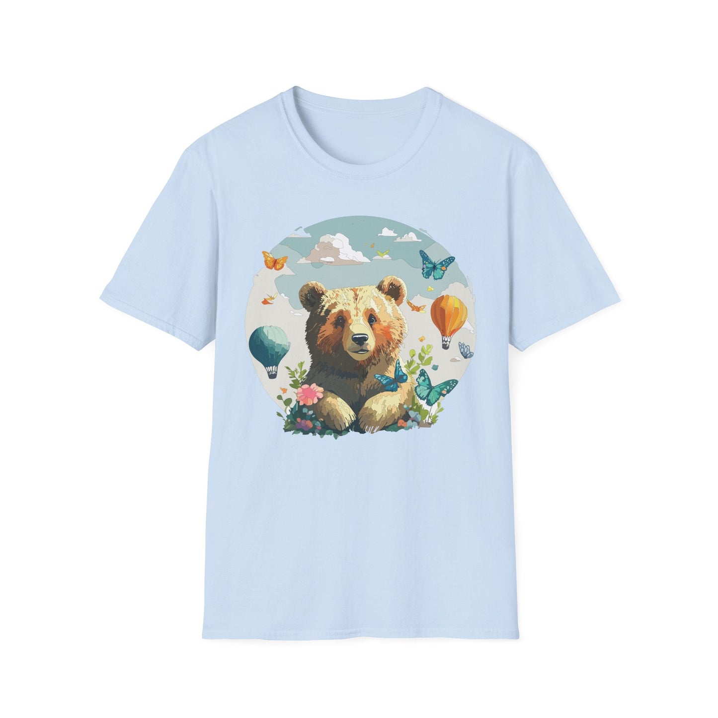 Bear T Shirt Unisex Teddy Bear Tee Softstyle 64000 Breathable Everyday Wear For All Ages