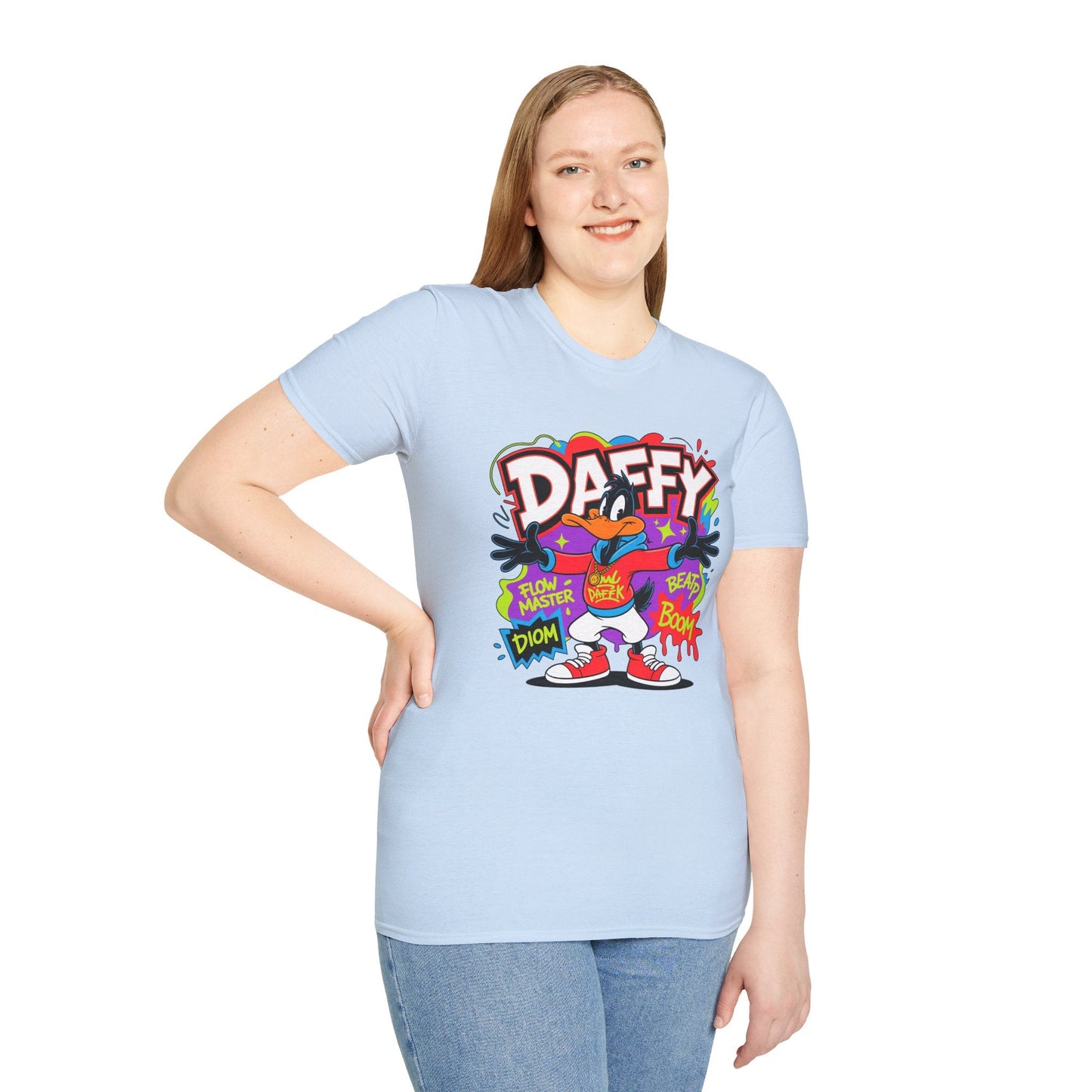 Unisex Cartoon T Shirt With Animation Graphic Funny Animals Tee Gildan Softstyle 64000