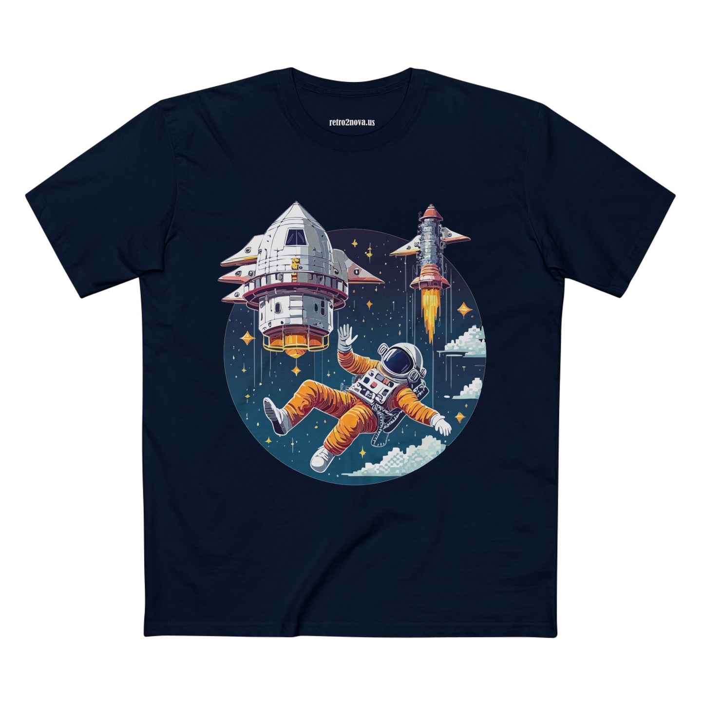 Cosmos Astronaut Shirt Unisex Premium Cotton Tee With Original Retro Art Design Collection