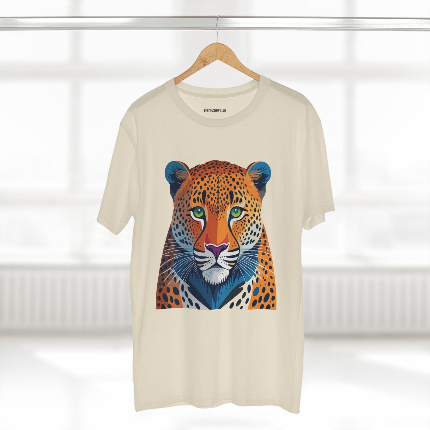 Unisex Cheetah Shirt Premium Cotton Tee With Original Art Design From Retro2Nova Art Collection For Everyday Comfort