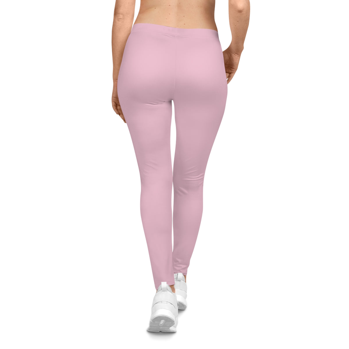Pastel Petal Pink Color Women's Poly-Span Casual Leggings XS-2XL