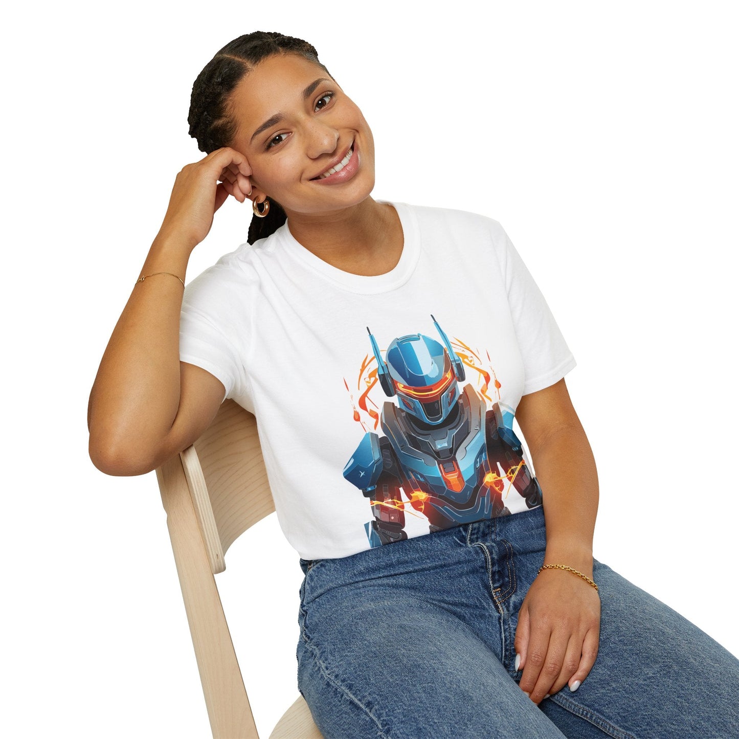 Cyborg Tee Robot Shirt Terminator Design Unisex Gildan Softstyle 64000 100 Percent Ring Spun Cotton