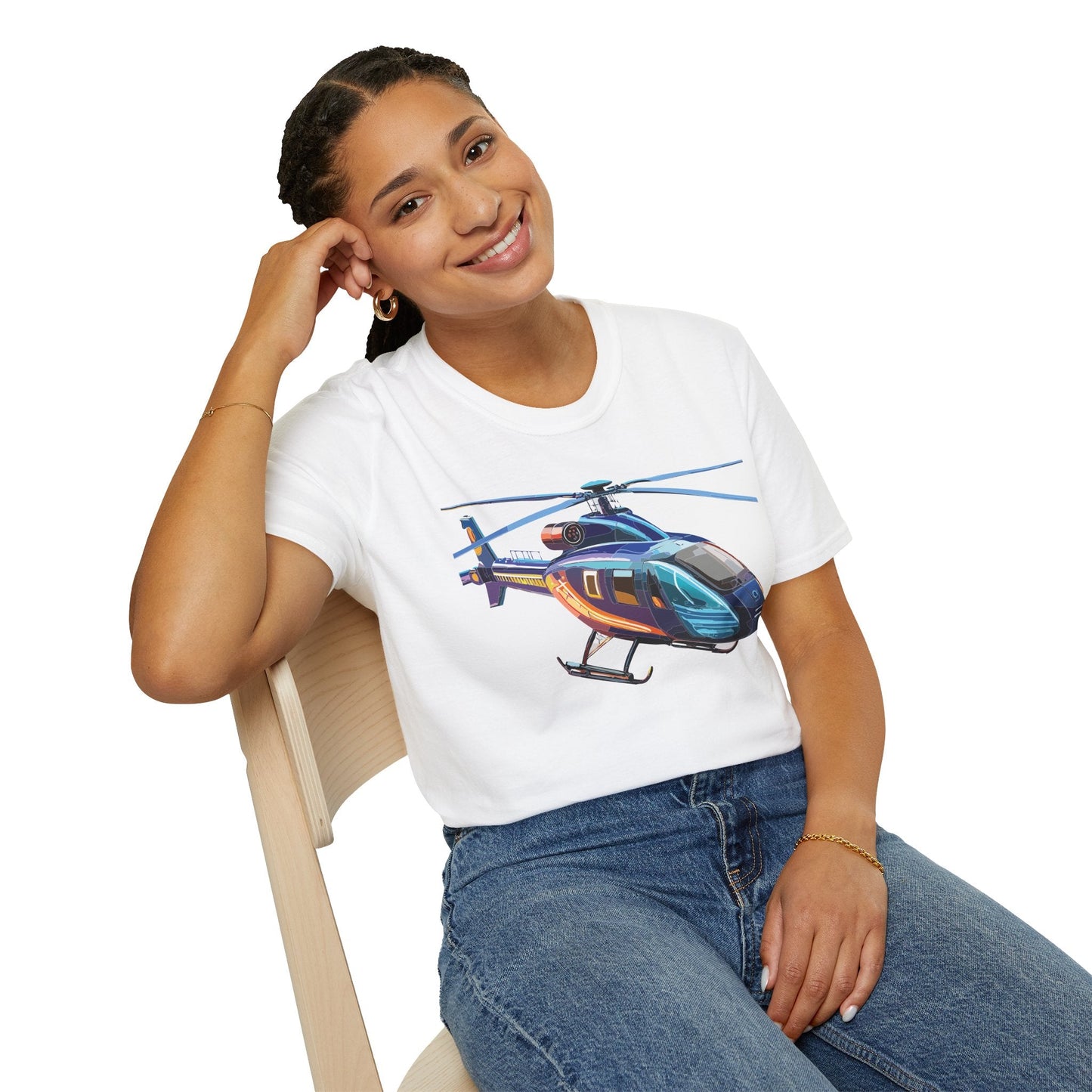 Chopper Helicopter Shirt Unisex T Shirt Softstyle 100 Percent Cotton Comfort Wear