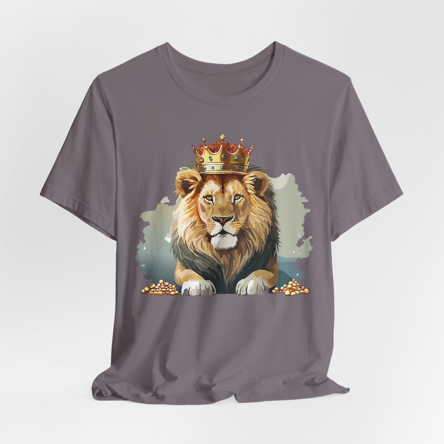 Majestic Lion Crown T-shirt, Animal Shirt, Lion Tee, Unisex Top, Birthday Gift, Shirt with Animal design