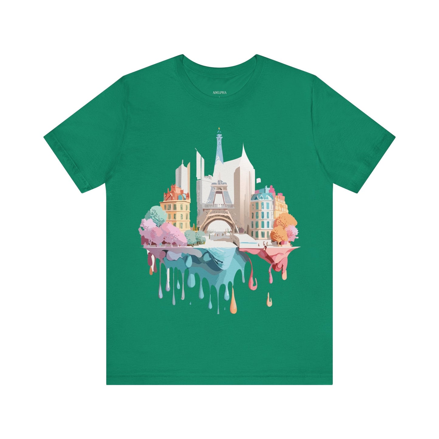 Paris Tourist Graphic Tee Unisex Jersey Short Sleeve Shirt by Adelpha Art Design Vintage Inspired