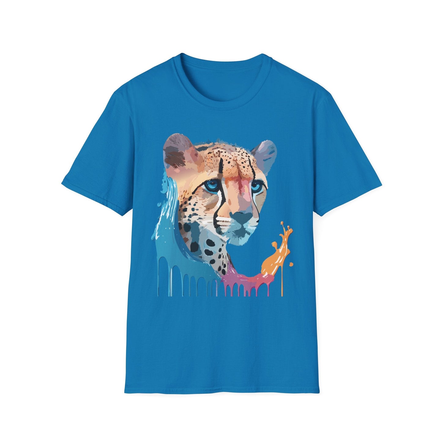 Cheetah Shirt Unisex Tee Softstyle Gildan 64000 100 Percent Ring Spun Cotton