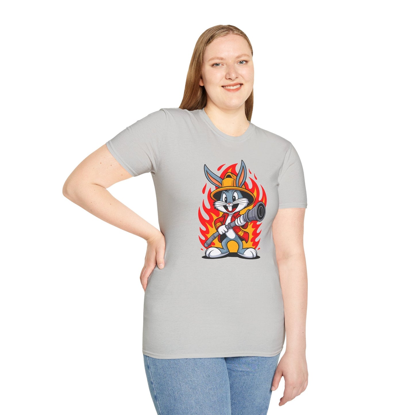 Bugs Bunny T Shirt Unisex Cartoon Graphic Tee 100 Percent Ring Spun Cotton Softstyle