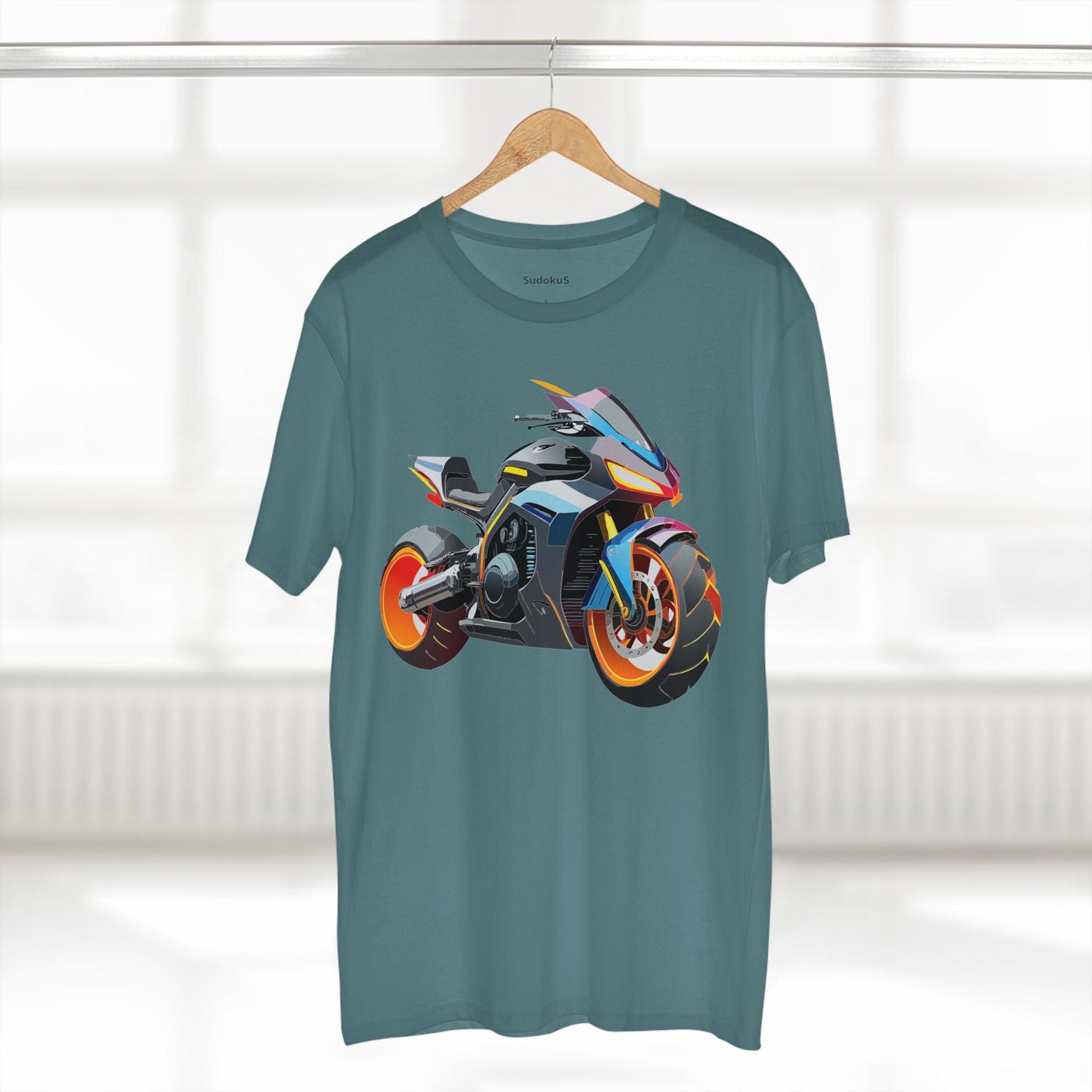 Moto Bike Graphic Unisex 100 Cotton Staple Tee 19
