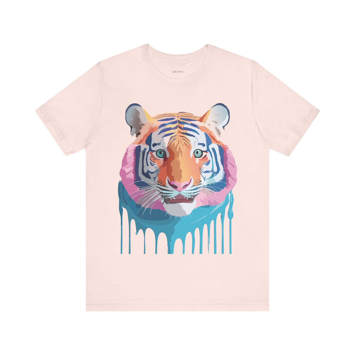 Tiger Graphic Unisex Cotton Bella+Canvas Tee with Art Animal Design e63