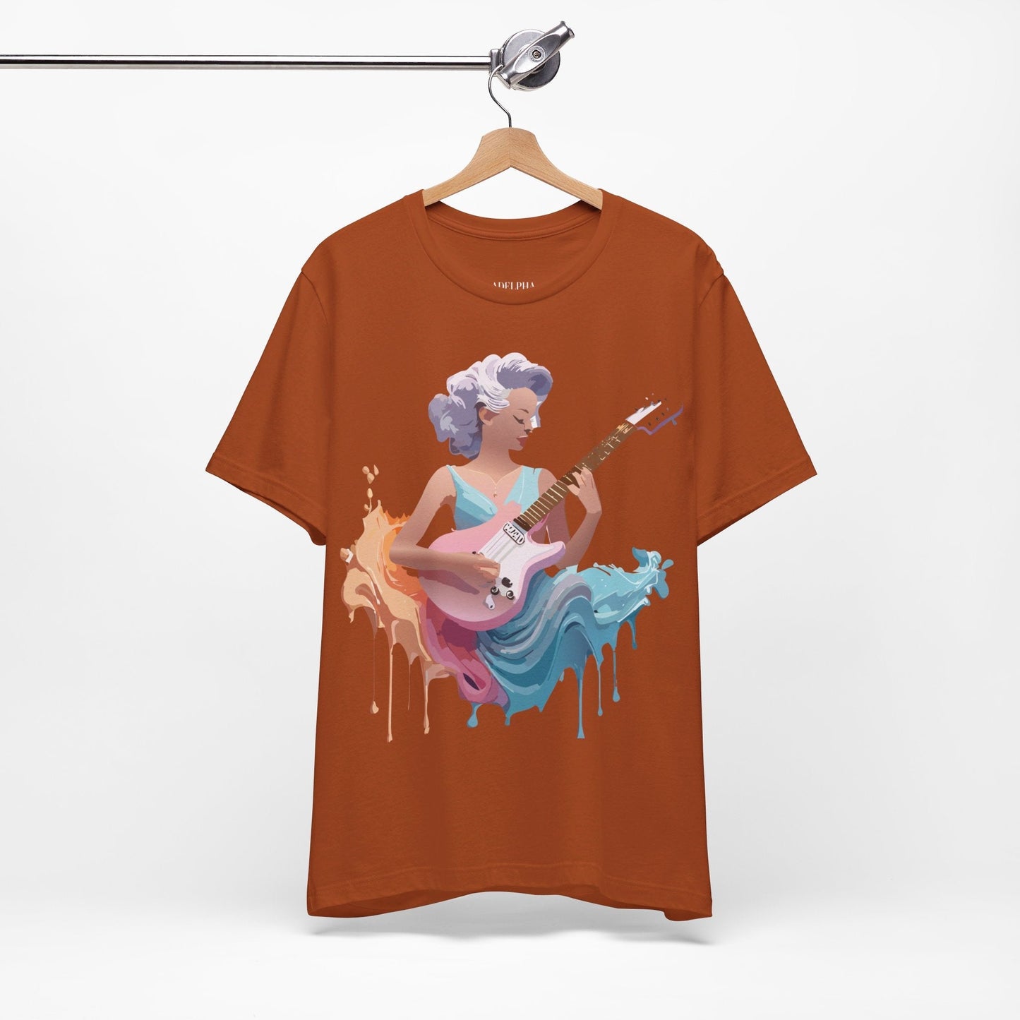 Music Graphic Tee Unisex Jersey Short Sleeve Adelpha Art Design Vintage Inspired Artwork