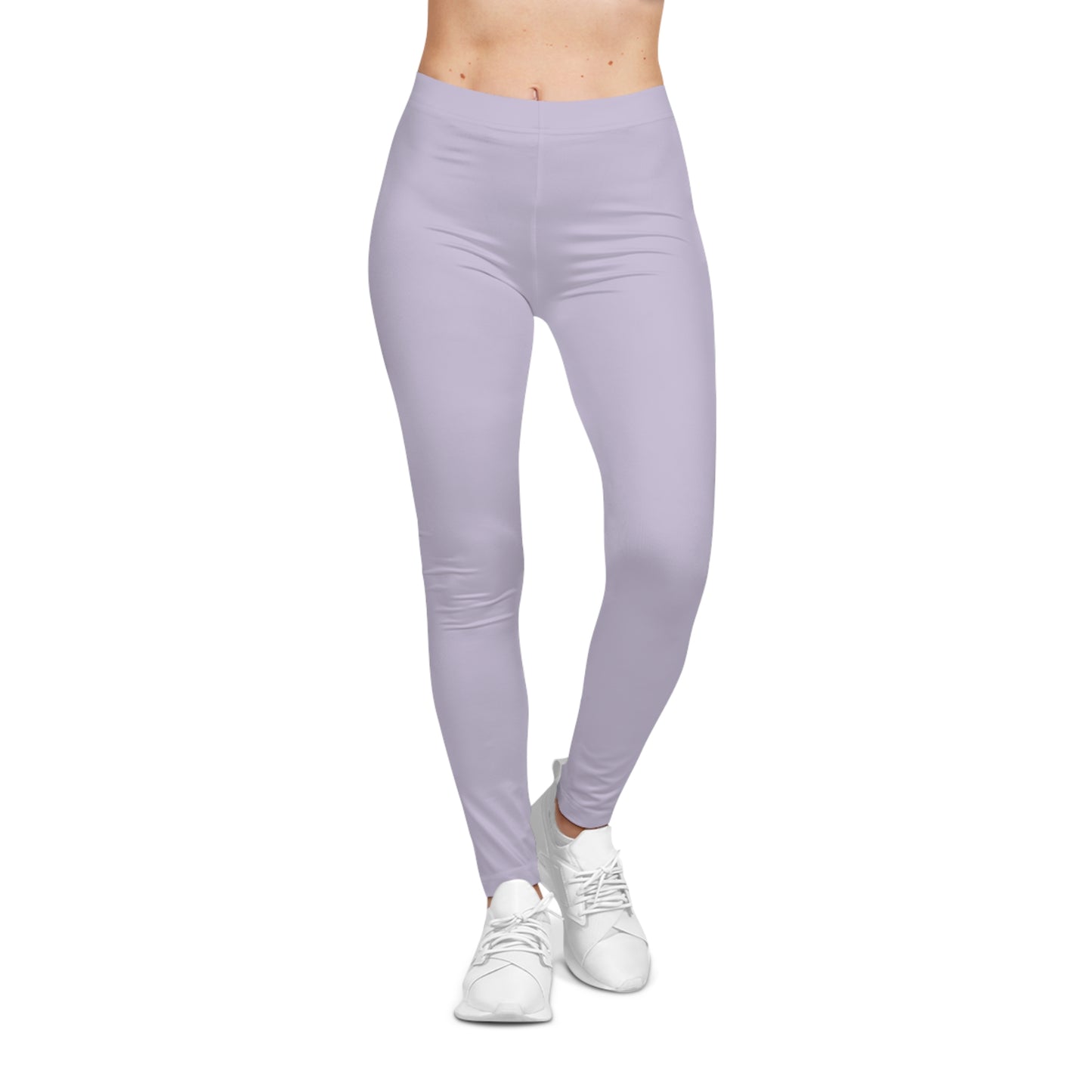 Fog Lilac Color Women's Poly-Span Casual Leggings XS-2XL