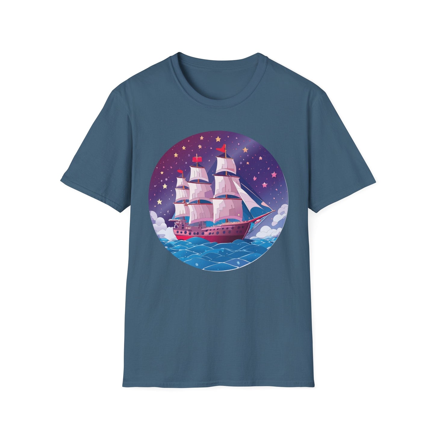 Ship T Shirts Frigate Vessel Tee Unisex Softstyle 64000 Gildan Ring Spun Cotton T Shirt
