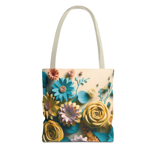 Bolsa de lona con estampados florales 