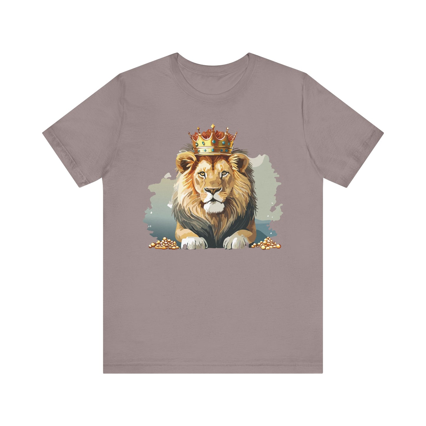 Majestic Lion Crown T-shirt, Animal Shirt, Lion Tee, Unisex Top, Birthday Gift, Shirt with Animal design