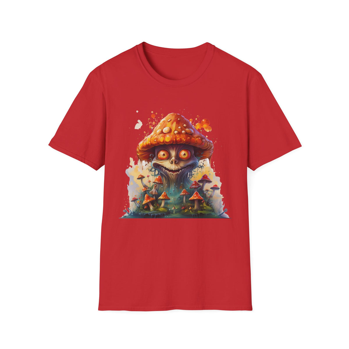 Funny Mashroom Cartoon  Graphic Tee Gildan Unisex 100 Cotton Tee Shirt c19