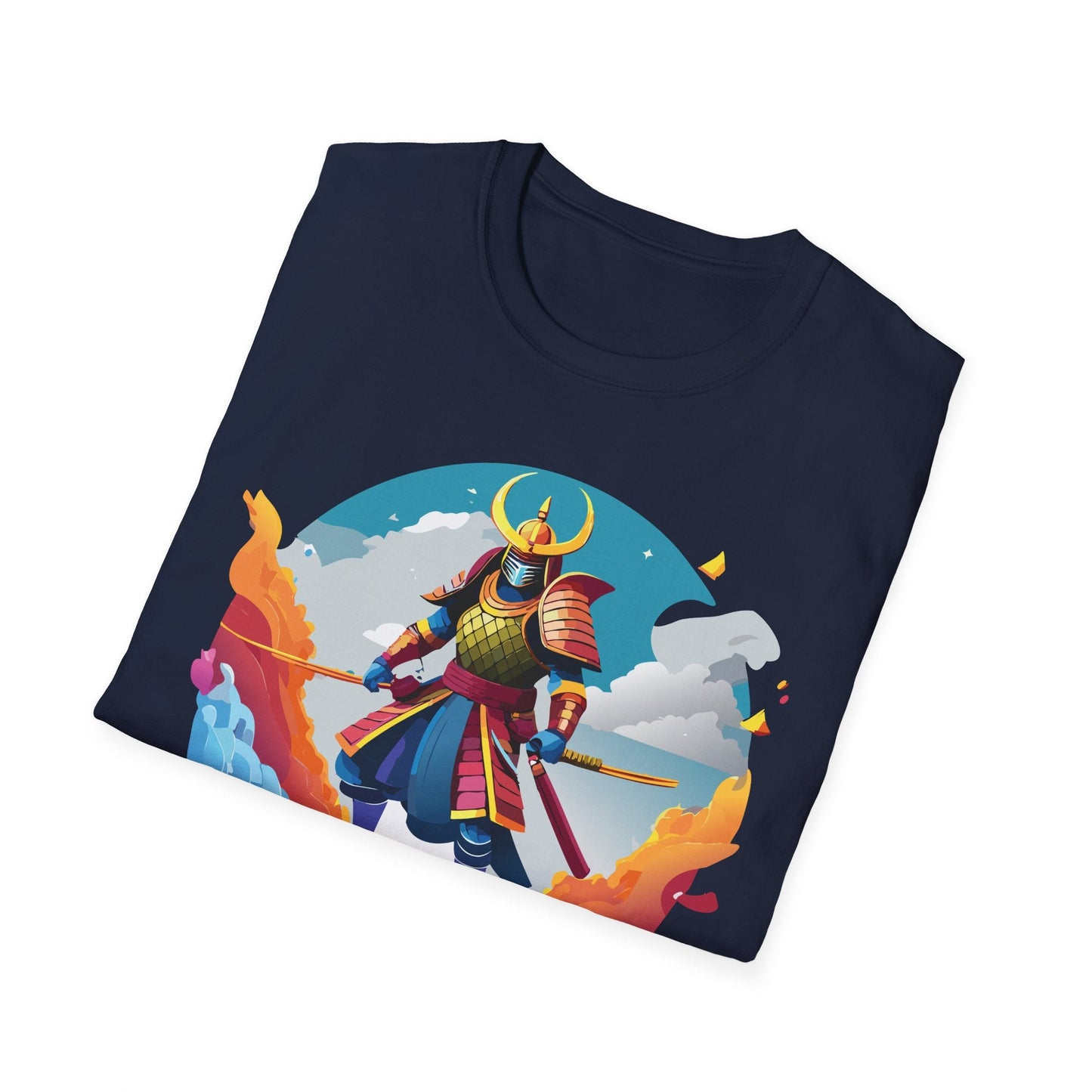 Samurai Shirt Unisex Gildan Softstyle 64000 Tee 100 Percent Ring Spun Cotton Lightweight
