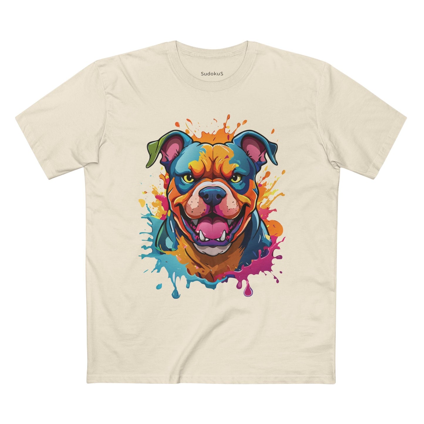 Dog Graphic Unisex 100 Cotton Staple Tee with Animal Design Artwork 35