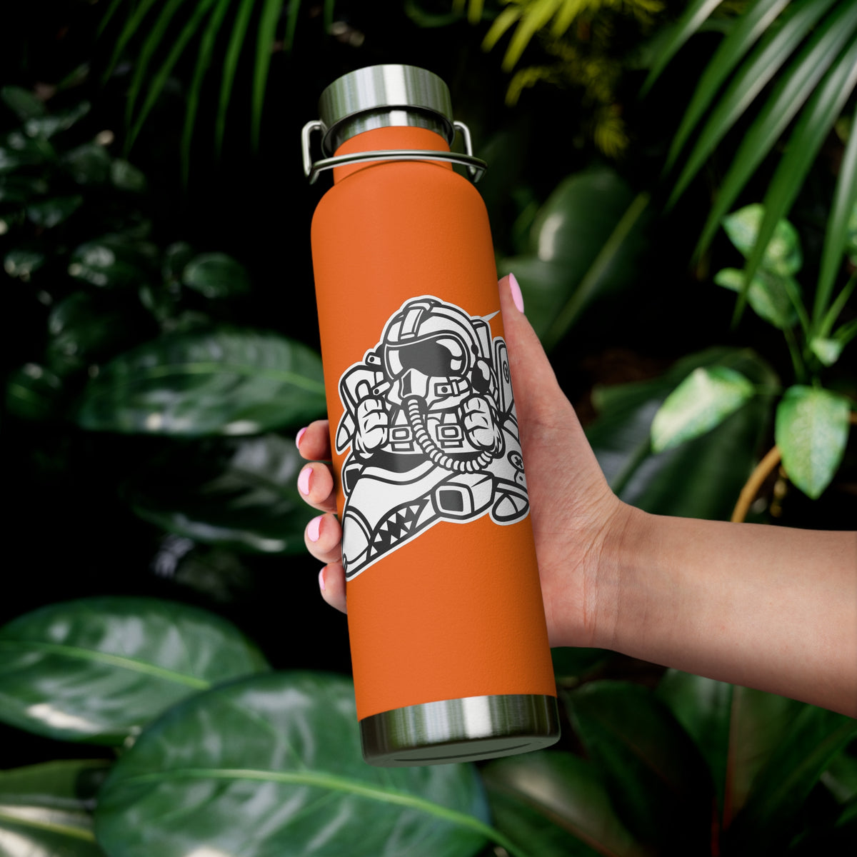 22oz Copper Insulated Water Bottle with Cartoon Design - CV103