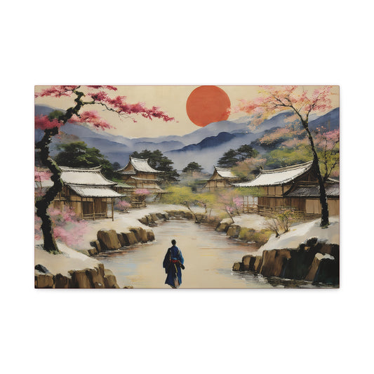 Japanese Painting Print Canvas 24x16, 30x20, 36x24, 48x32, 60x40, Bright Latex Inks Pine-Wood Inner Frame JPN-70