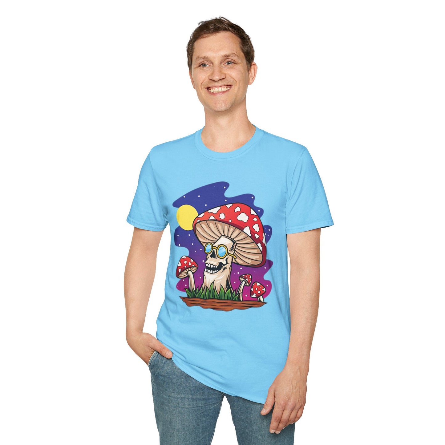Mashroom Mushroom Tee Shirt Unisex Funny Fungus Design Softstyle 64000 Cotton Tee