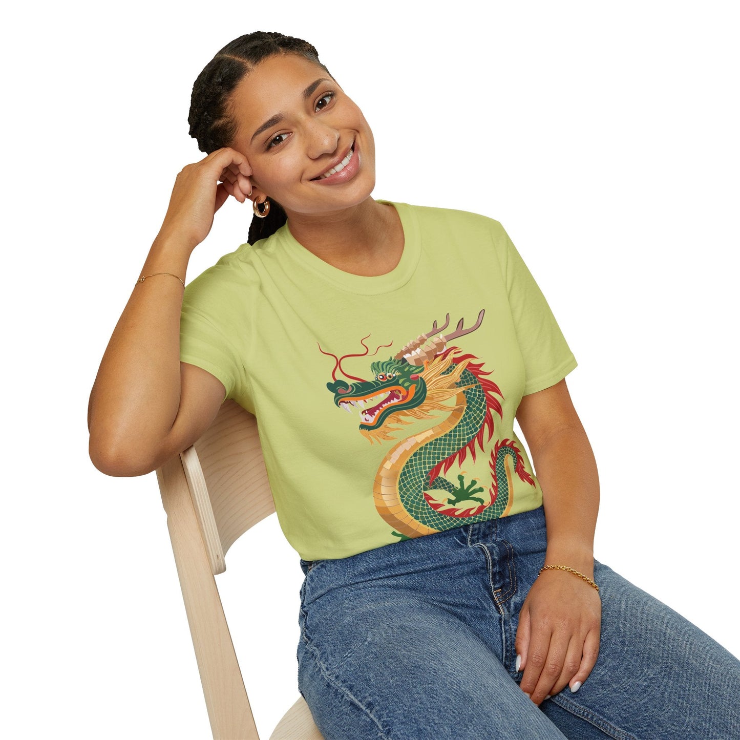 Dragon T Shirt Unisex Dragon Shirt With Animal Art Design Gildan Softstyle 64000 Tee