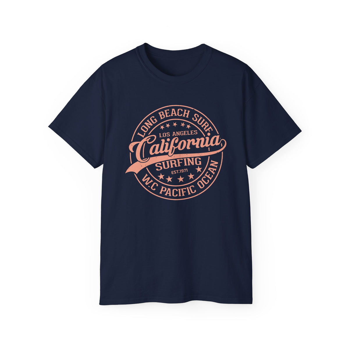 California Surfing Logo T-Shirt | Long Beach Pacific Ocean Tee