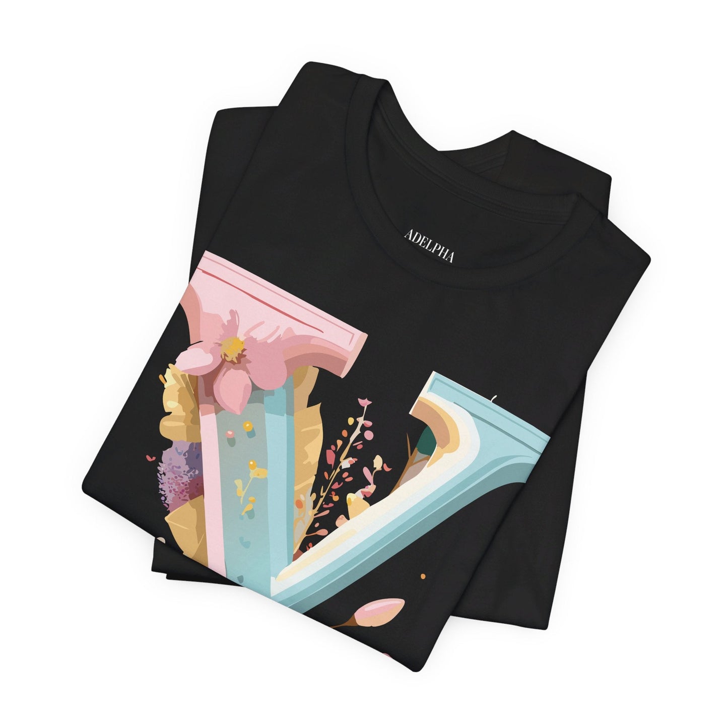 Letter Y Shirt Unisex Graphic Tee Vintage Inspired Artwork Adelpha Short Sleeve Design
