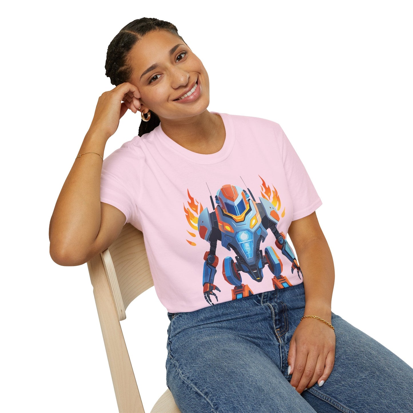 Cyborg Tee Unisex Robot Shirt Terminator Shirt Art Design Gildan Softstyle 64000 Cotton Tee