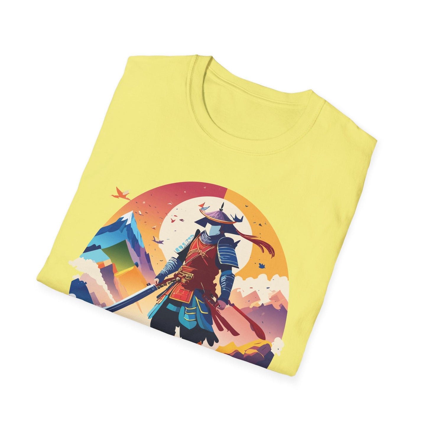 Samurai T Shirt Unisex Softstyle Gildan 64000 100 Percent Ring Spun Cotton Tee For Everyday Wear