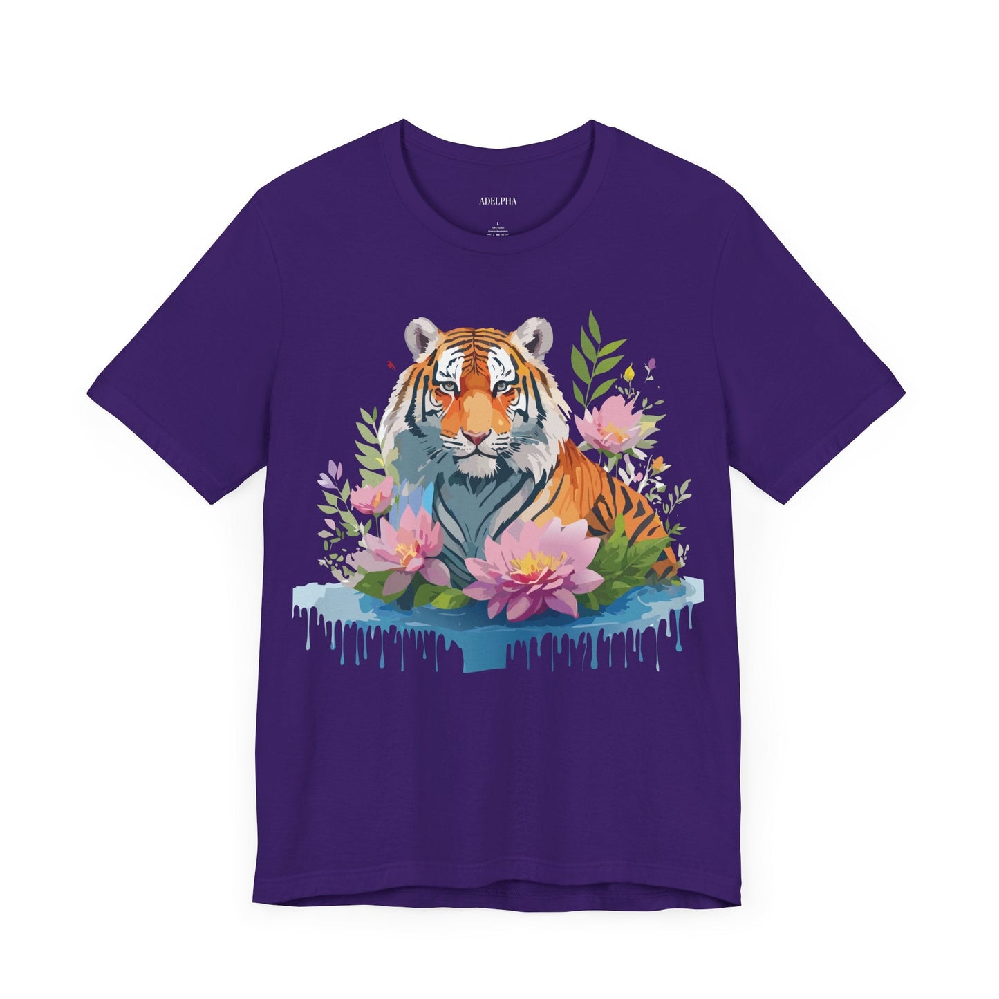 Tiger Graphic Tee Unisex Shirt By Adelpha Vintage Inspired Artwork Short Sleeve
