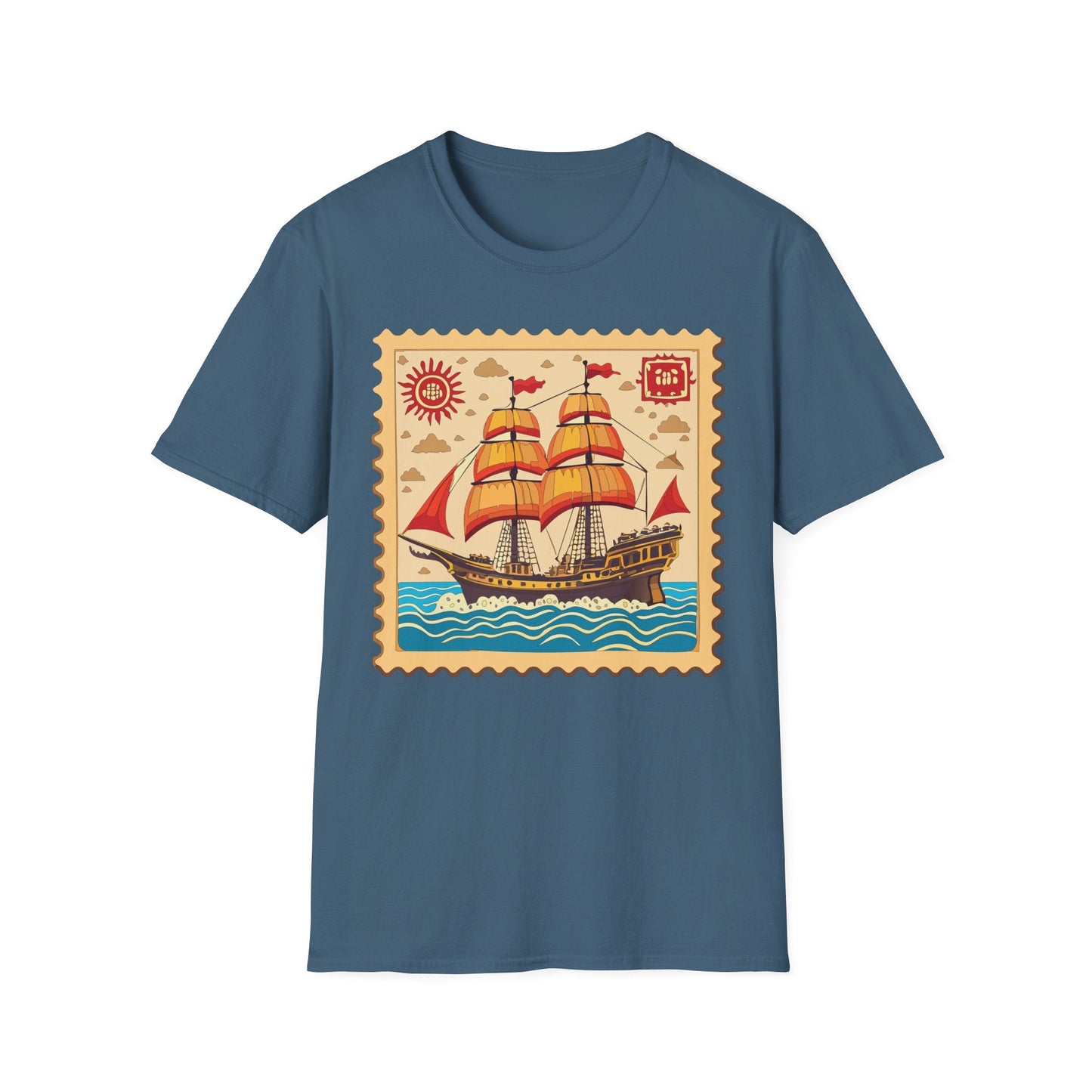 Ship T Shirts Frigate Vessel Tee Unisex Softstyle Gildan 64000 100 Percent Ring Spun Cotton