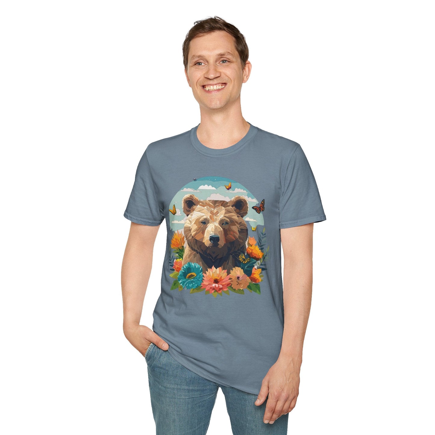 Bear T Shirt Unisex Teddy Bear Tee Softstyle 64000 One Hundred Percent Ring Spun Cotton Short Sleeve