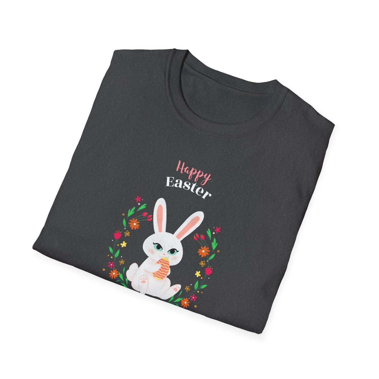 Easter Bunny T Shirt Unisex Gildan Softstyle Tee 100 Percent Ring Spun Cotton Easter Design