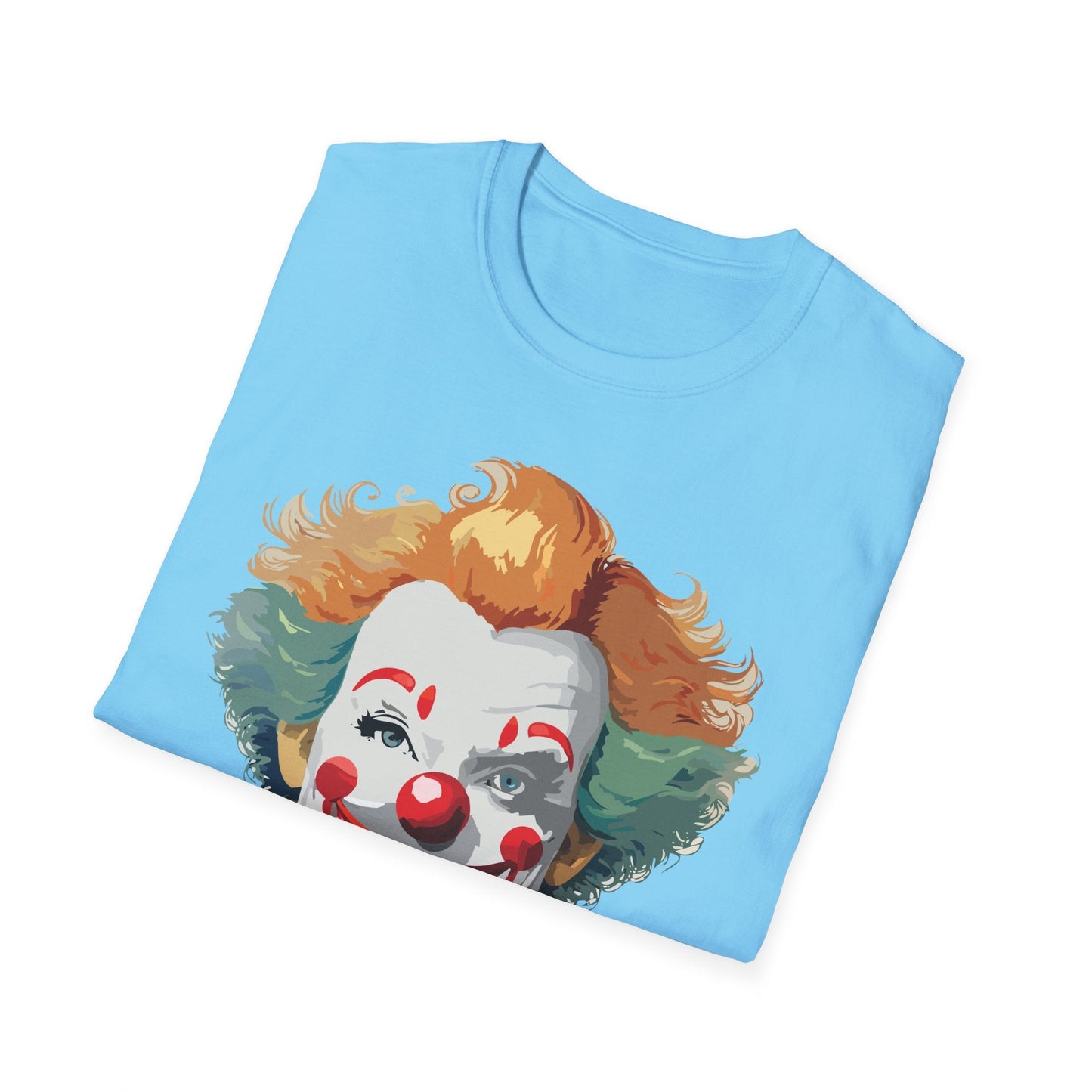 Unisex Short Sleeve Softstyle Clown T Shirt With Funny Man Circus Theme Tee Gildan 64000