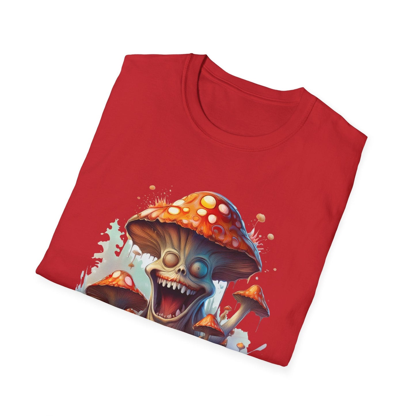 Funny Mashroom Graphic Unisex Softstyle Cotton With Cartoon Illustration Design 7