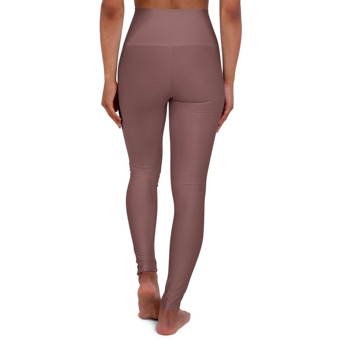 High-Waisted Rosy Mauve Yoga Leggings Activewear for Pilates Women's Seamless Poly-Span Dusty Mauve Everyday Wear