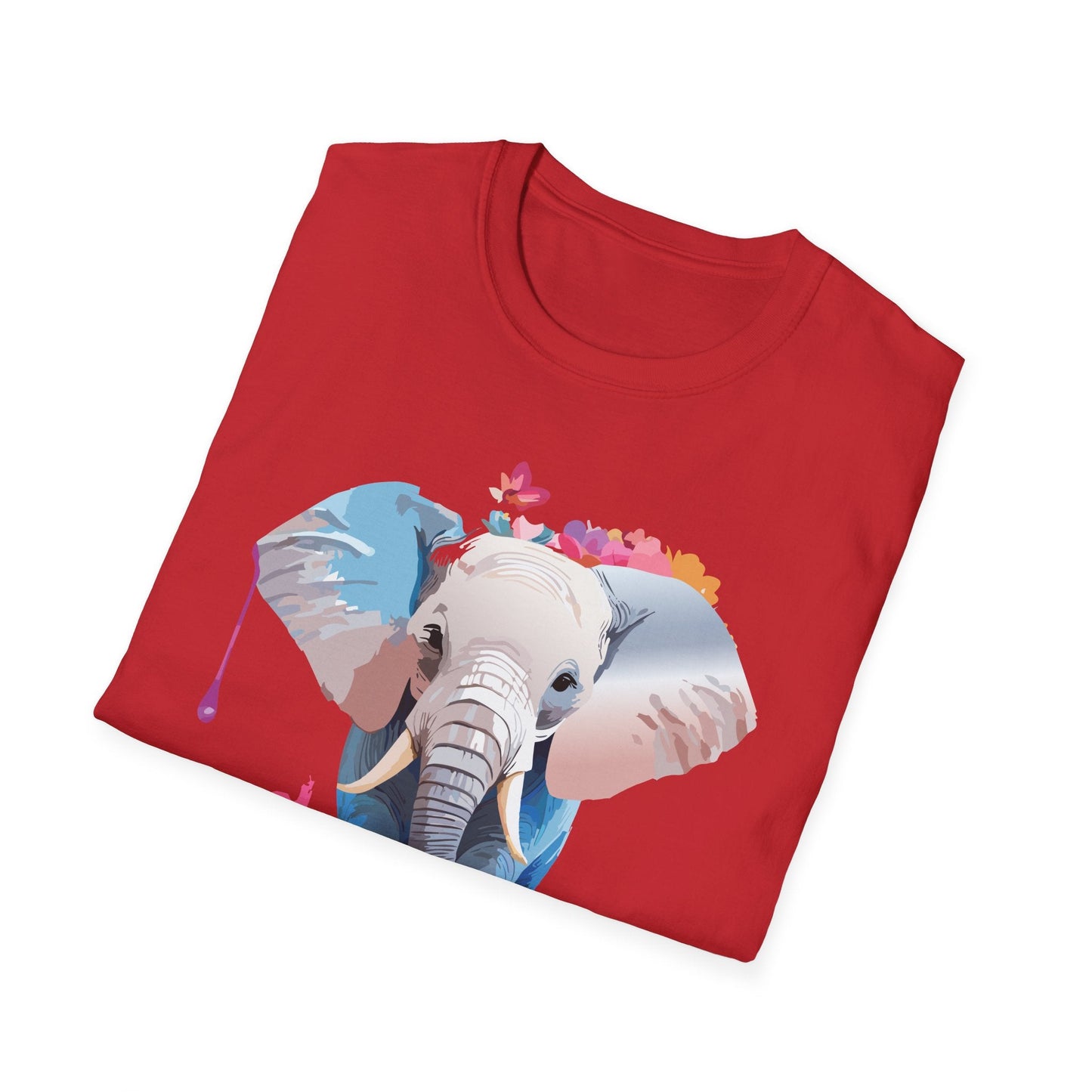 Elephant T Shirt Unisex Softstyle 64000 Graphic Elephant Illustration Animal Tee For Everyday Wear